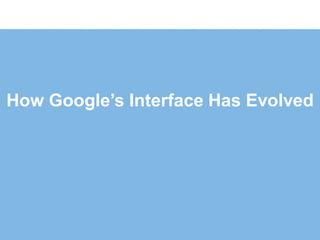 How Google’s Interface Has Evolved
 