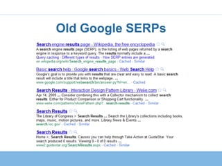 Old Google SERPs
 