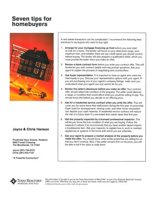 Good advise for home buyers!