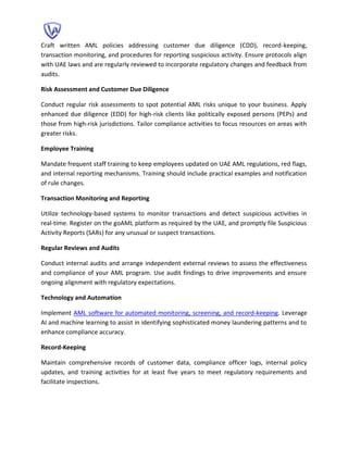 Tips for Implementing a Robust AML Compliance Program in Your Dubai | PDF