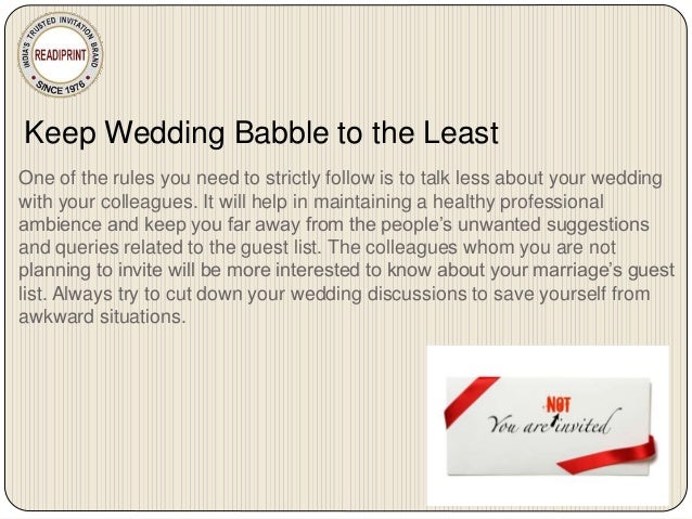 Tips for Inviting Colleagues to Your Wedding 