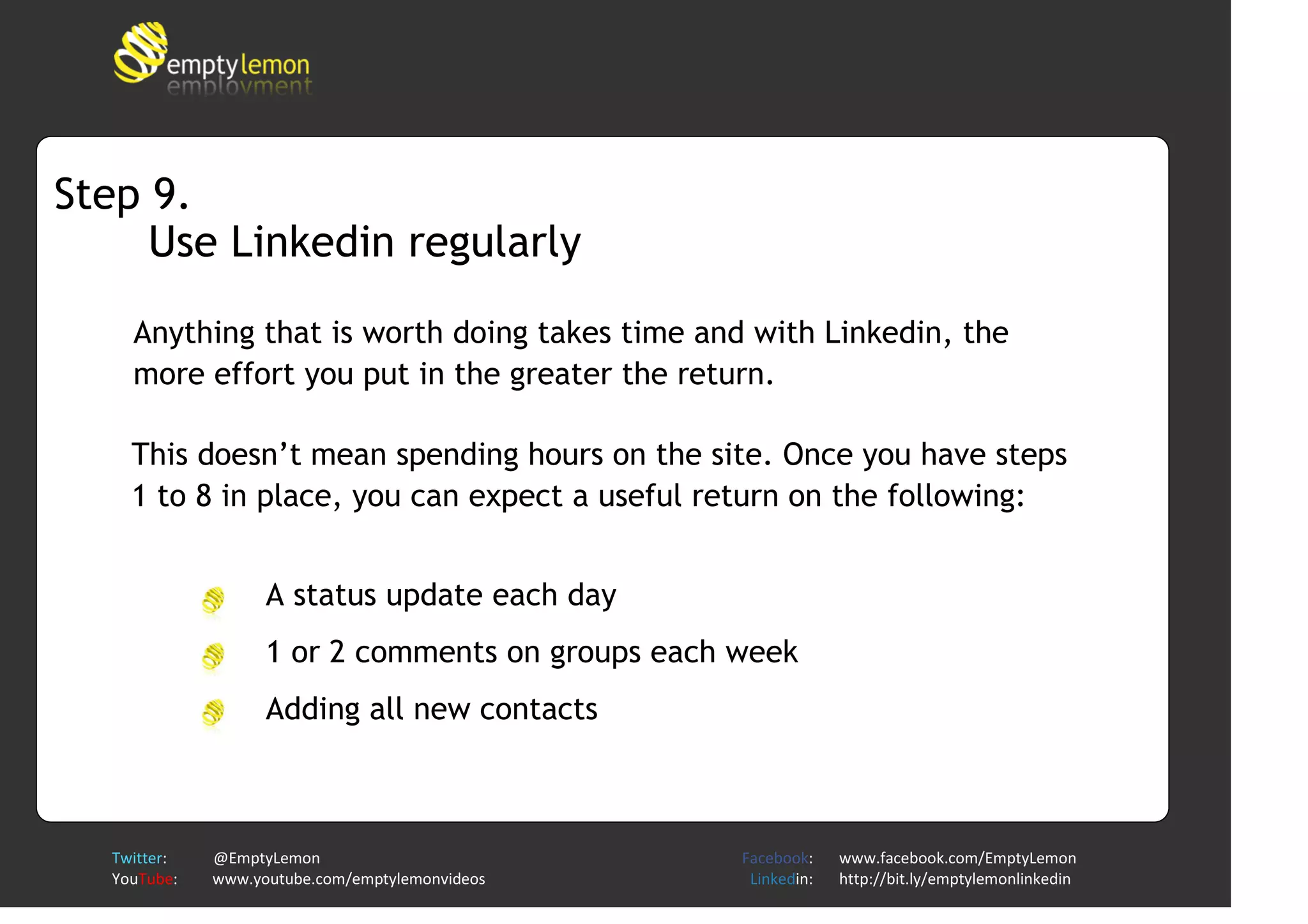 9 Tips: Make Your Linkedin Profile Work Harder