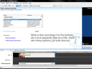 Write a text and drag it to the bottom,
do it as a separate slide as a title, there
are many options, just look around.
 