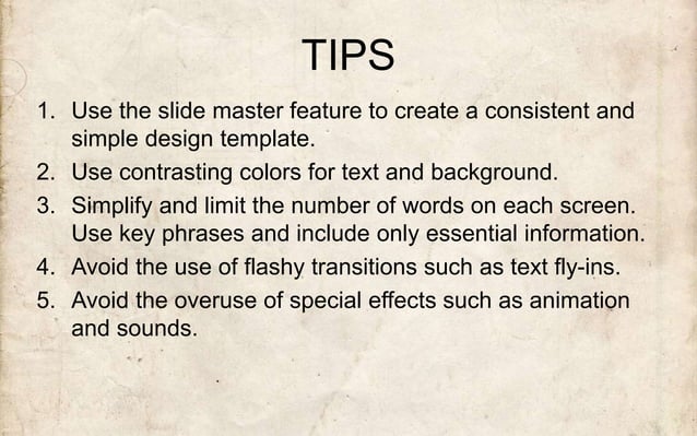 Tips for making effective power point presentations | PPT