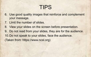 Tips for making effective power point presentations