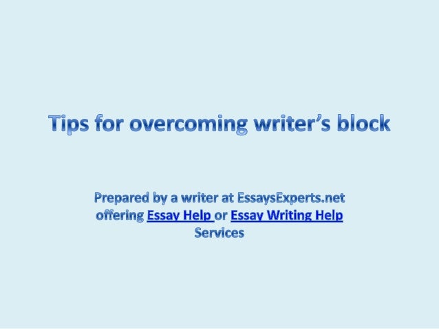 Essay writer's block help