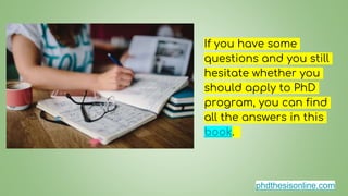 Tips for PhD Dissertation Writing Step by Step | PPTX
