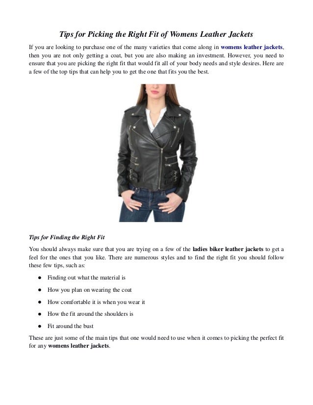 How Should Leather Jacket Fit Women