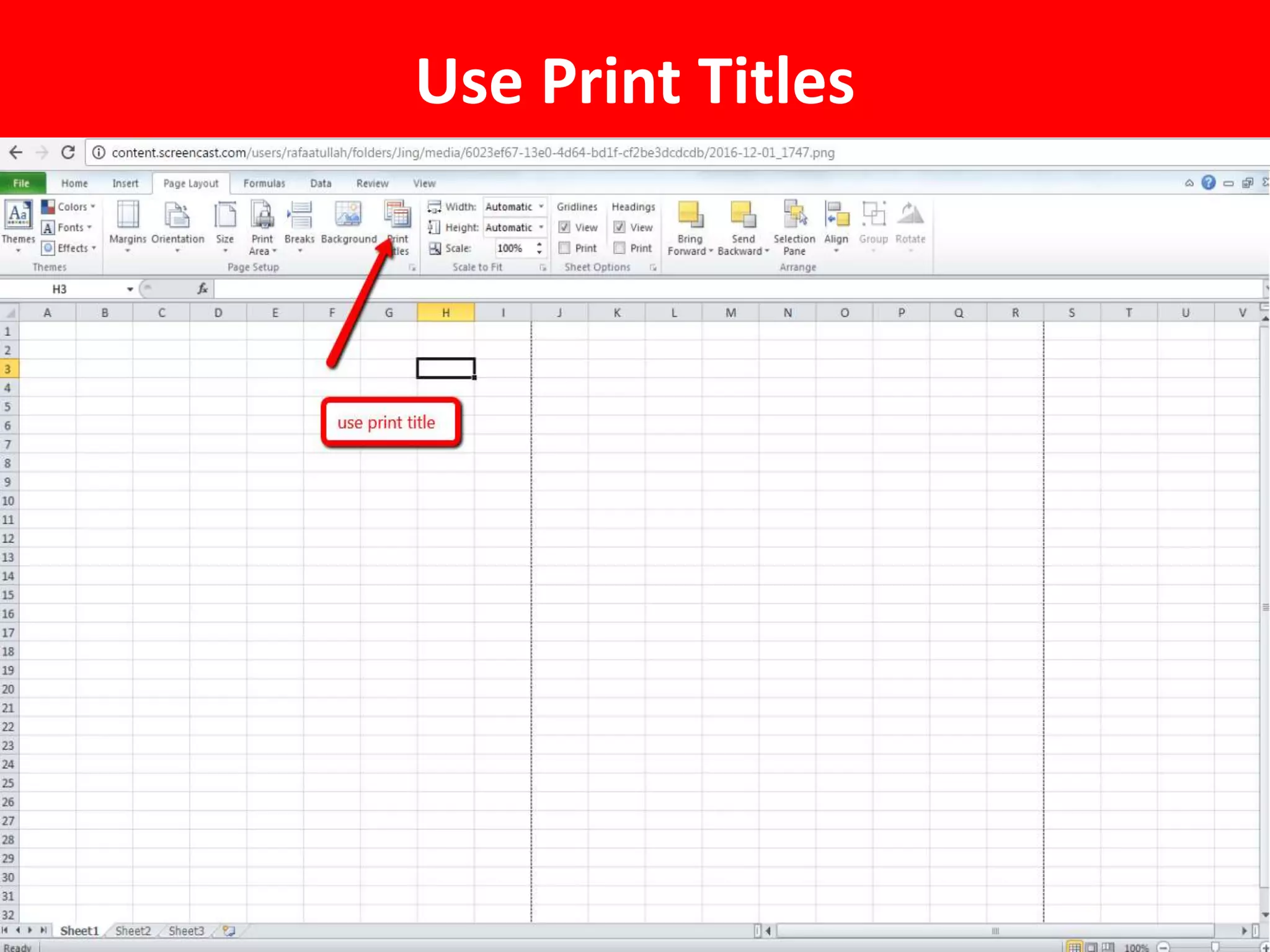 Tips for printing Excel Spreadsheets | PPT