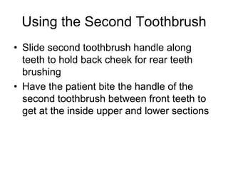  Two toothbrushes with wide handles