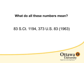 What do all these numbers mean?
83 S.Ct. 1194, 373 U.S. 83 (1963)
 