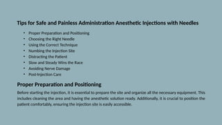 Tips for Safely Administering Anesthetic Injections with Needles | PPT ...