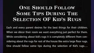 How To Select Rugs For Kids | Affordable Designer Rugs Perth