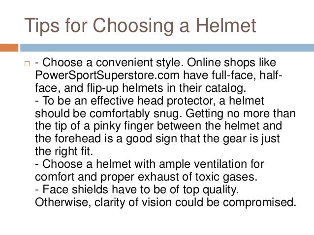 Tips for Selecting the Perfect Motorcycle Helmet