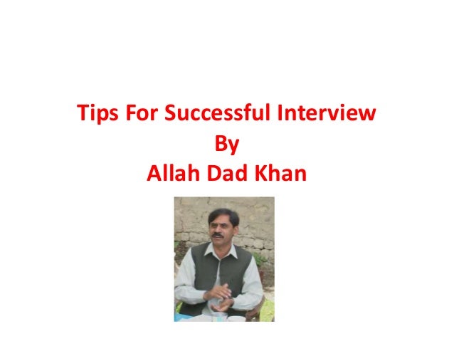 successful interview tips