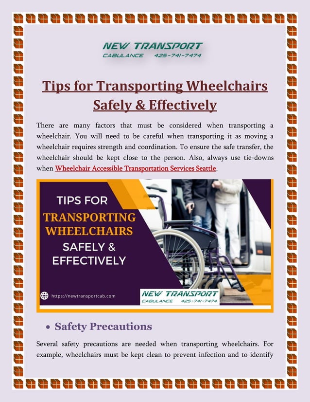 Tips for Transporting Wheelchairs Safely