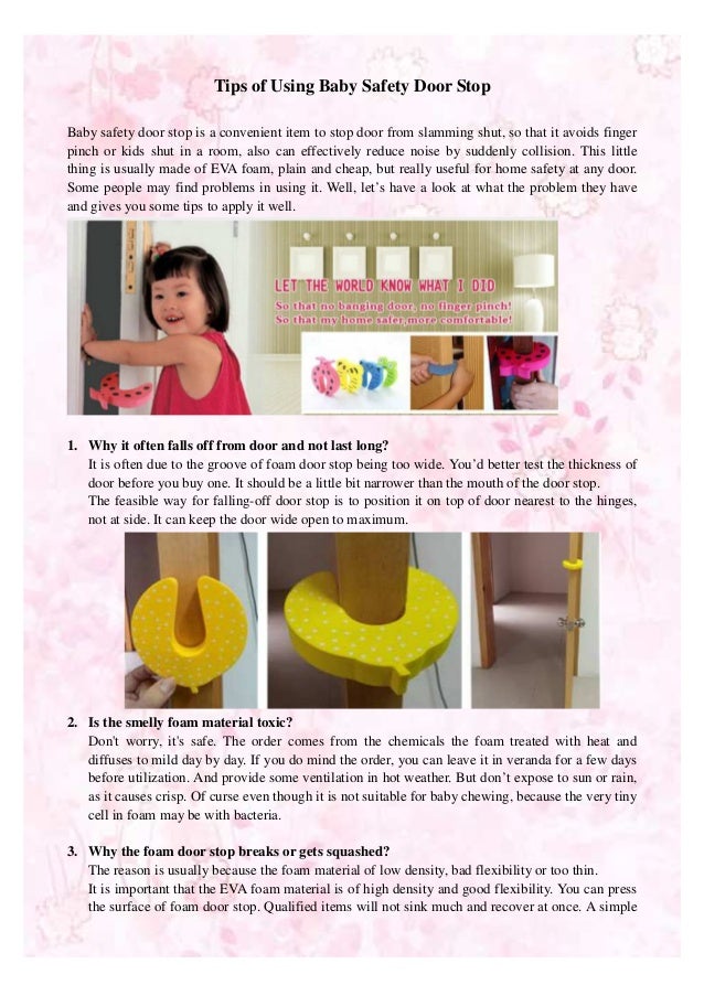 Tips for Baby Safety Door Guard