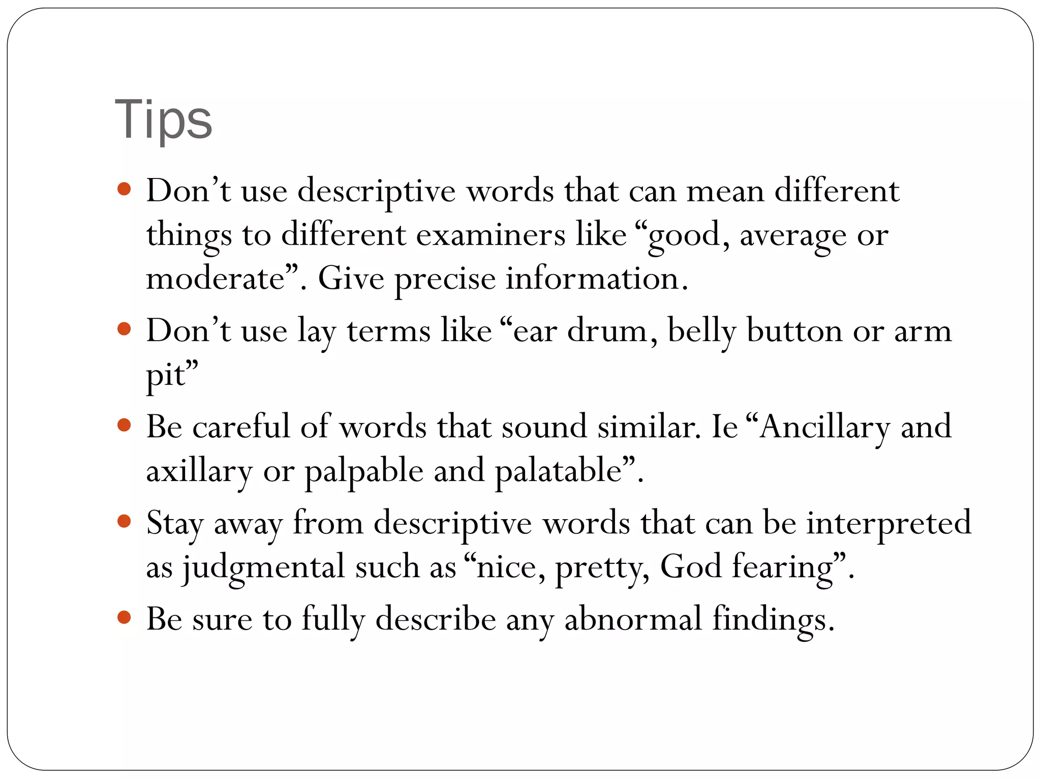 Tips for weekly write ups.fall2013 | PPT