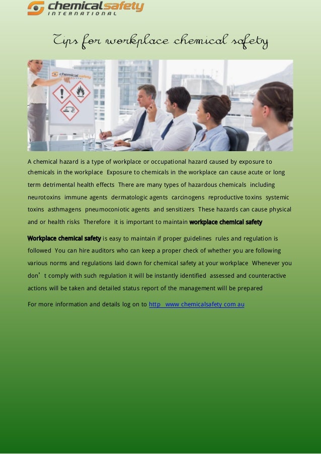 Tips For Workplace Chemical Safety Tips For Workplace Chemical Safety