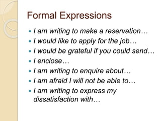 Tips for writing a formal letter