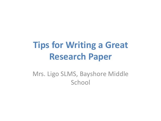 Strategies for writing successful research papers