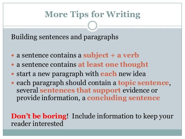 Tips for research papers