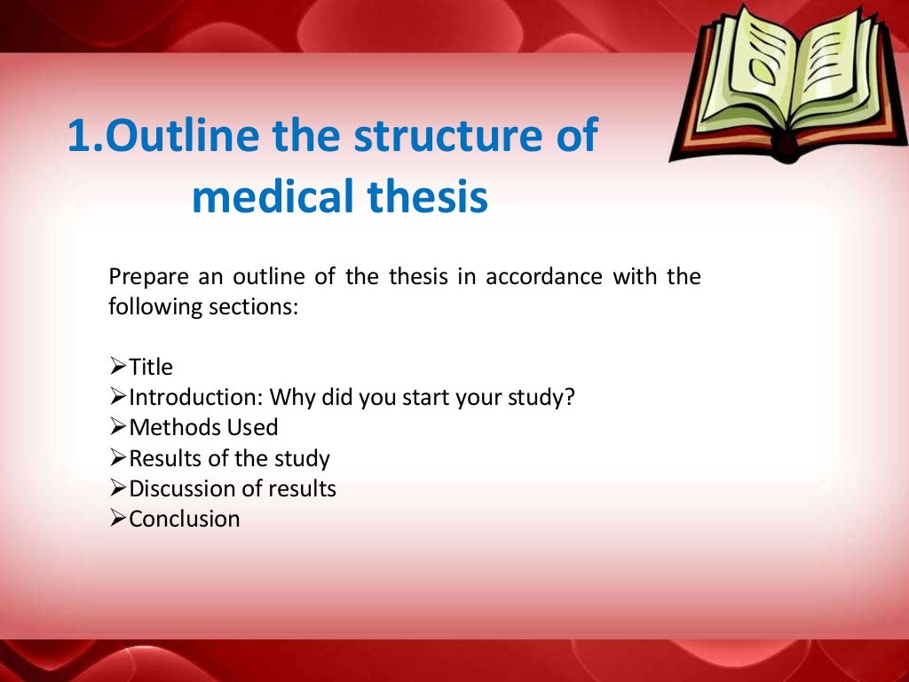 what does the medical term thesis mean