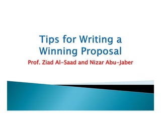 Tips For Writing A Winning Proposal