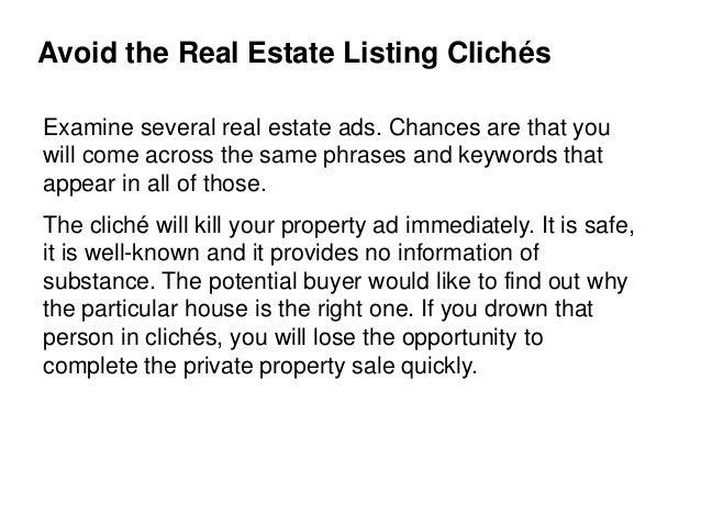 Help writing real estate ads