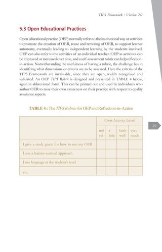 Tips framework version 2.0 low | PDF
