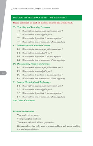 Tips framework version 2.0 low | PDF