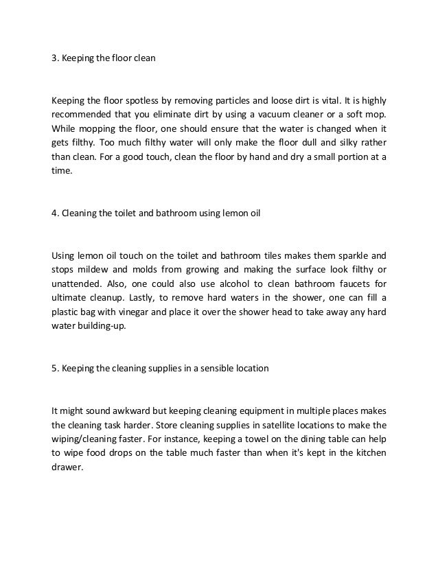 house cleaning how to