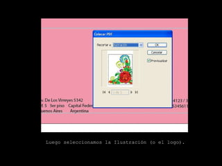 Luego seleccionamos la Ilustración (o el logo). 