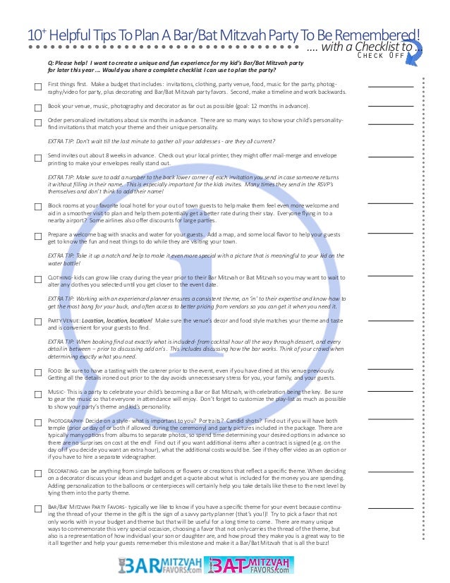 10+ Helpful Tips To Plan A Bar/Bat Mitzvah Party To Be Remembered Wit…