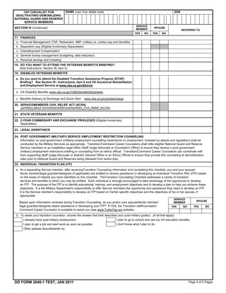 Separation Tip Sheets USAJobs.gov and Navy career wise & new dd 2648 | PDF