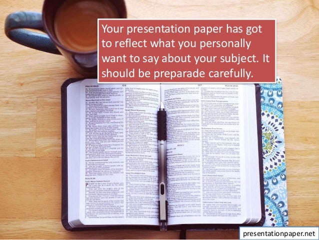 How to write a paper presentation