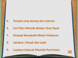 TIPS KONSENTRASI BELAJAR