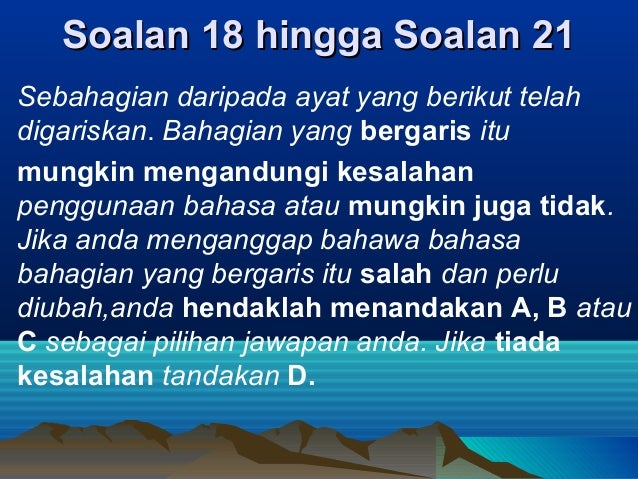 Tips lulus dalam subjek bahasa melayu kertas 1