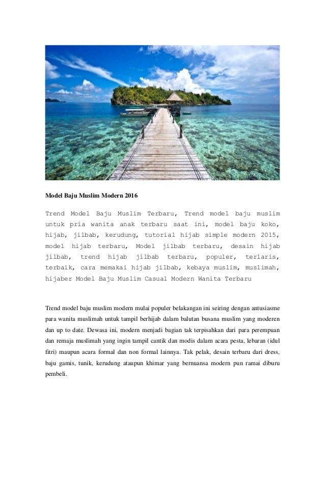 Tips memilih baju muslim modern yang sesuai