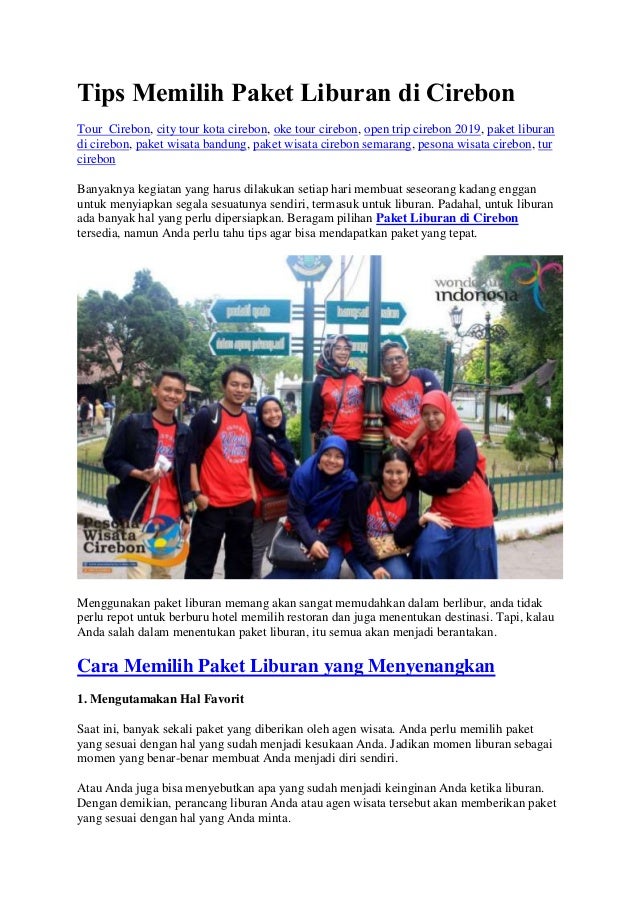 Tips Memilih Paket Liburan Di Cirebon Wa 085 2222 00054 Tips Memilih Paket Liburan Di Cirebon Wa 085 2222 00054