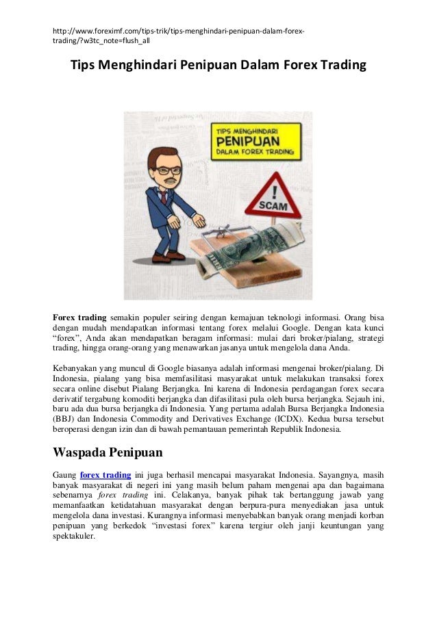Penipuan broker forex