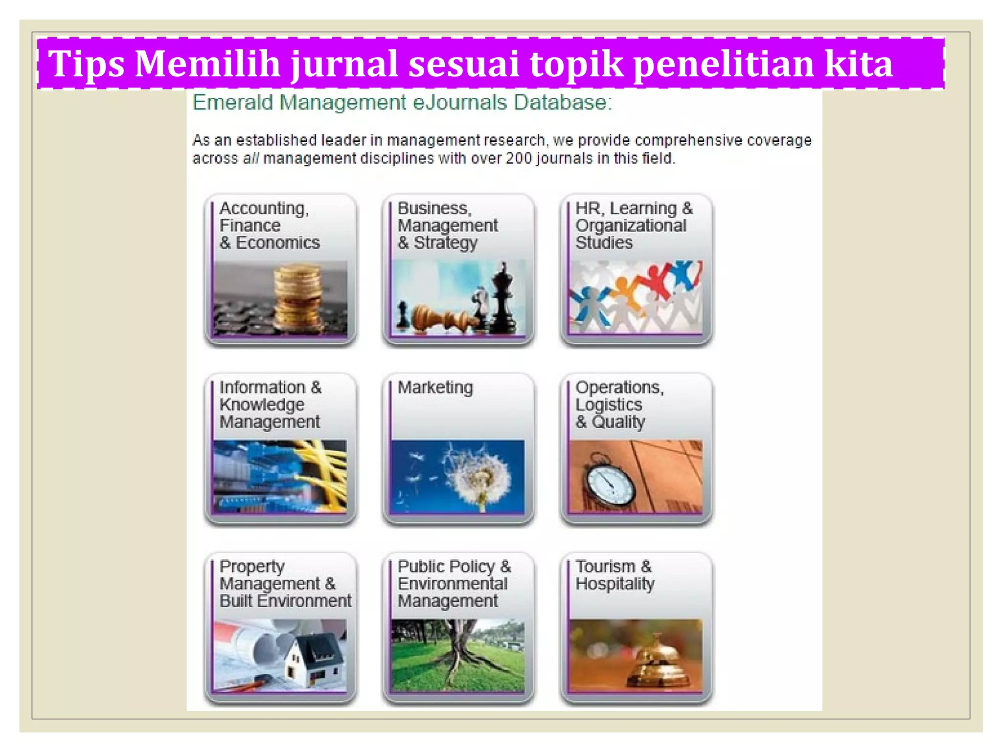 Tips Memilih jurnal sesuai topik penelitian kita
 