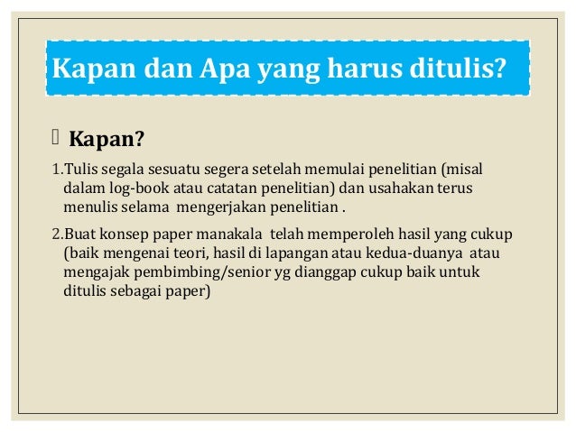 Tips menulis jurnal internasional