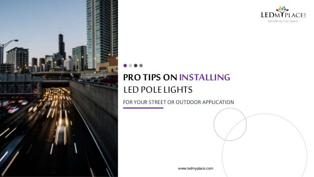 Led Pole Lights With Photocell For Outdoor Lighting