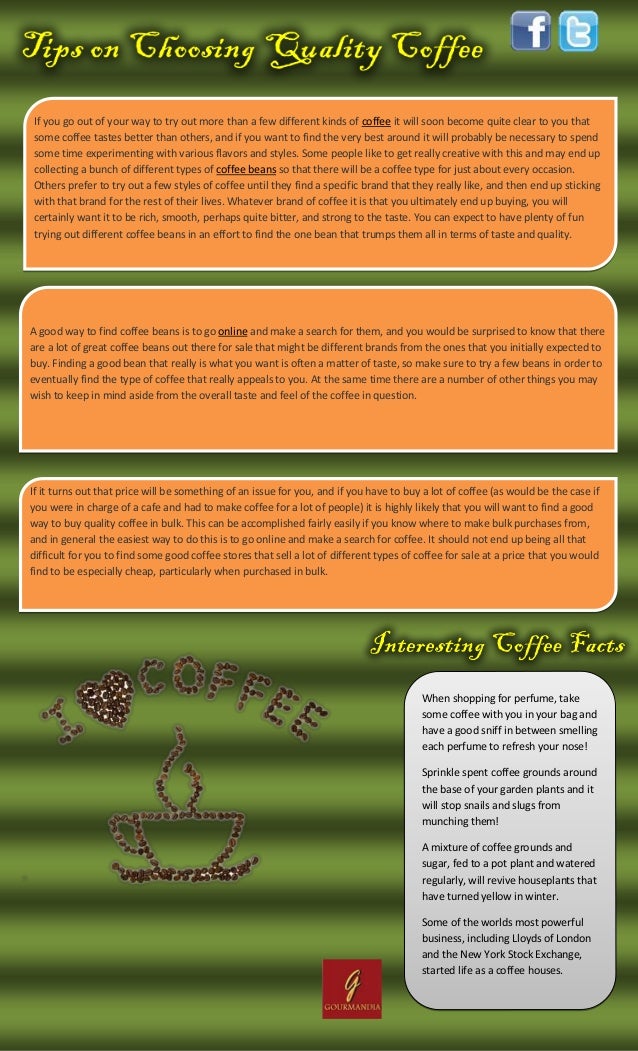 Tips on choosing quality coffee