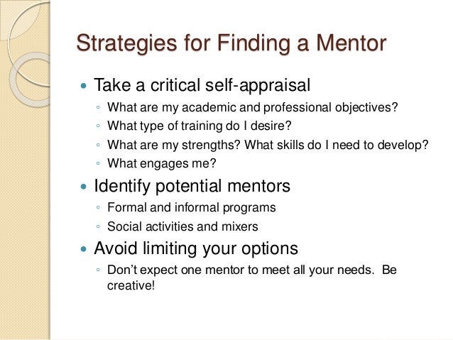 finding a mentor