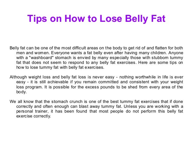 Exercise Tummy Fat