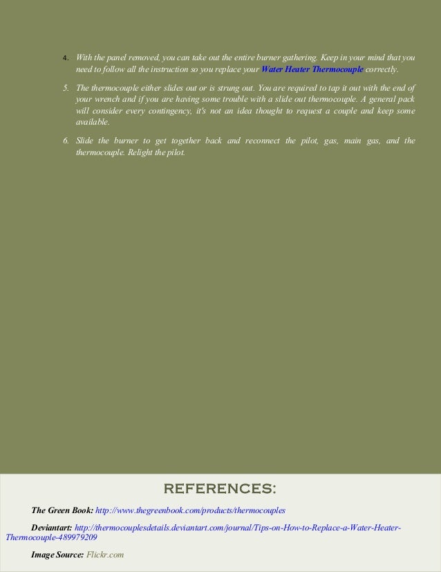 Tips on how to replace a water heater thermocouple