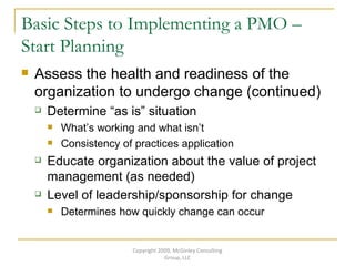 Tips on Implementing a PMO | PPT