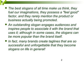 Tips on making great taglines | PPT